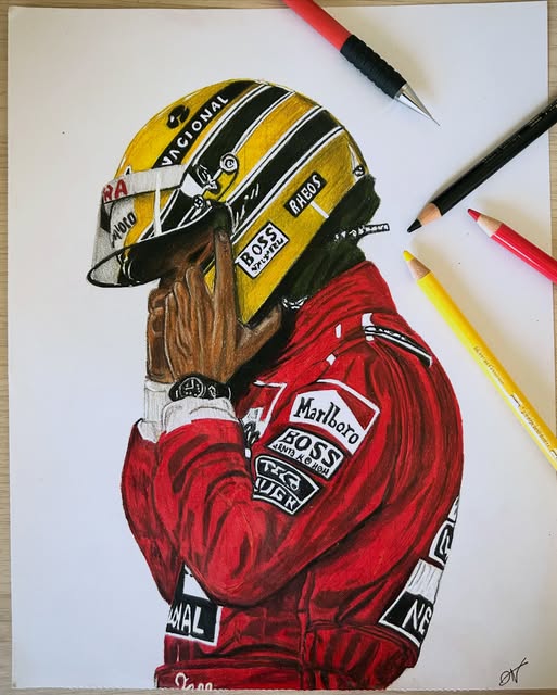 Œuvre motorsport d'Anna — senna crayon